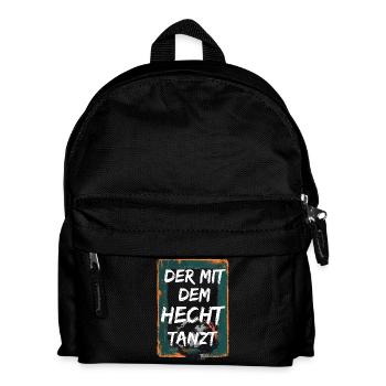 Der mit dem Hecht tanzt - Kinder Rucksack - Schwarz - Vorne