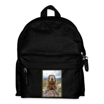 Murmeltiere Murmeltier - Kinder Rucksack - Schwarz - Vorne