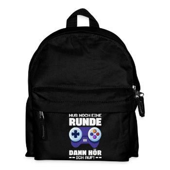 Nur Noch Eine Runde Dann Hör Ich Auf Zocker - Kinder Rucksack - Schwarz - Vorne