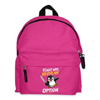 Flight Was Never An Option Penguin Brave Knife - Kids' Backpack - fuchsia - Front
