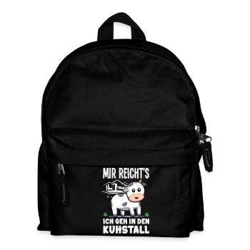 Mir Reichts Ich Geh In Den Kuhstall Landleben - Kinder Rucksack - Schwarz - Vorne