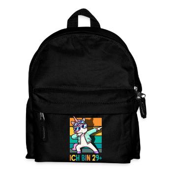 Ich Bin 29 Plus Einhorn Geburtstag - Kinder Rucksack - Schwarz - Vorne