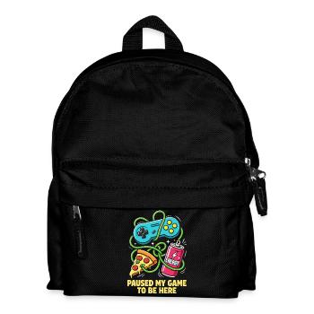 Ich habe mein Spiel für dich pausiert - Kinder Rucksack - Schwarz - Vorne