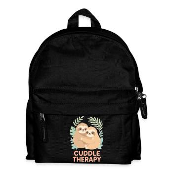 Cuddle Therapy: Cute sloths in the jungle - Kids' Backpack - black - Front