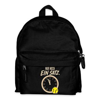  Nur noch ein Satz Retro Tennis Spruch Vintage - Kinder Rucksack - Schwarz - Vorne