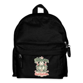 Hebamme Hand und Fuß - Kinder Rucksack - Schwarz - Vorne