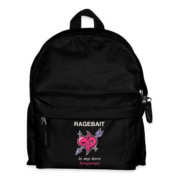 Ragebait is my Love Language Jugendwort 2026 Paar - Kinder Rucksack - Schwarz - Vorne