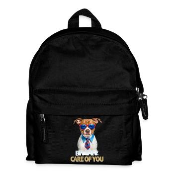 Chien style patte en costume - Sac à dos Enfant - noir - Devant