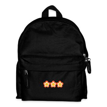 70s Flower Pattern Retro Hippie Flowers Power - Kids' Backpack - black - Front