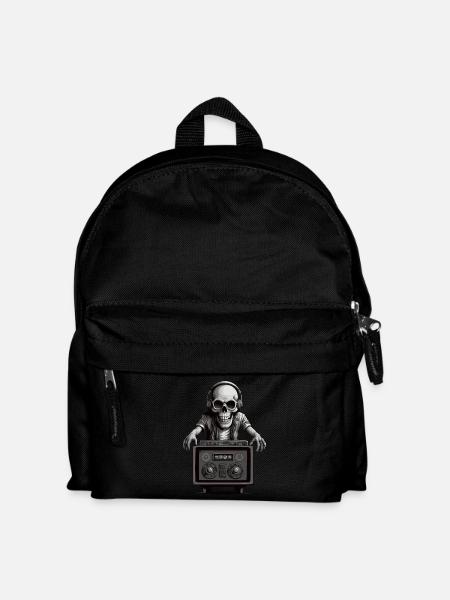 Totenkopf Musiker - Kinder Rucksack - Schwarz