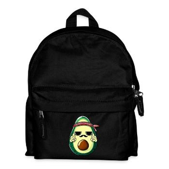 Hippie Avocado mit Bart - Kinder Rucksack - Schwarz - Vorne