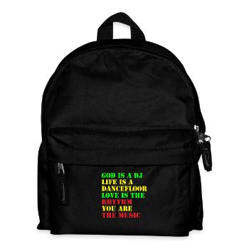 dieu est un dj - Sac à dos Enfant - noir - Devant
