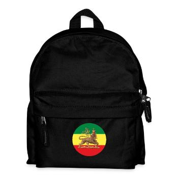 Lion of Judah - Ethiopia Reggae Roots Rastafari - Kids' Backpack - black - Front