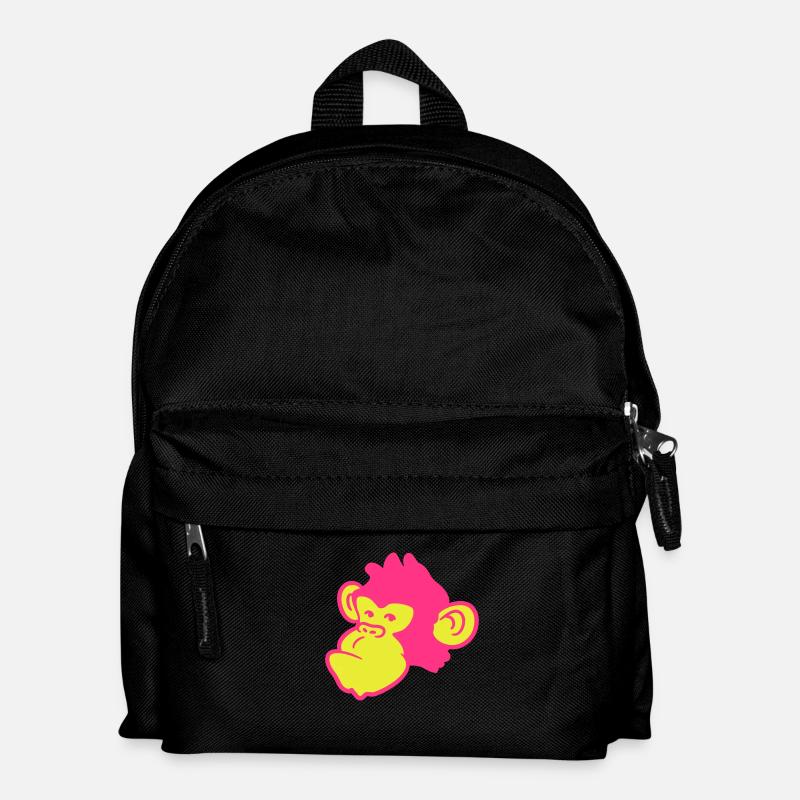 Cool Affen Kopf - Kinder Rucksack - Schwarz