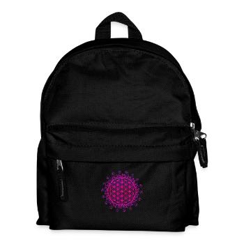 FLOWER OF LIFE, SPIRITUAL, SACRED GEOMETRY, YOGA - Kids' Backpack - black - Front