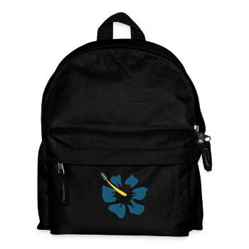 Hibiscus. blue hibiscus flower - Kids' Backpack - black - Front