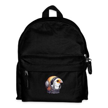 Oiseau mignon dans un casque d’astronaute - Sac à dos Enfant - noir - Devant