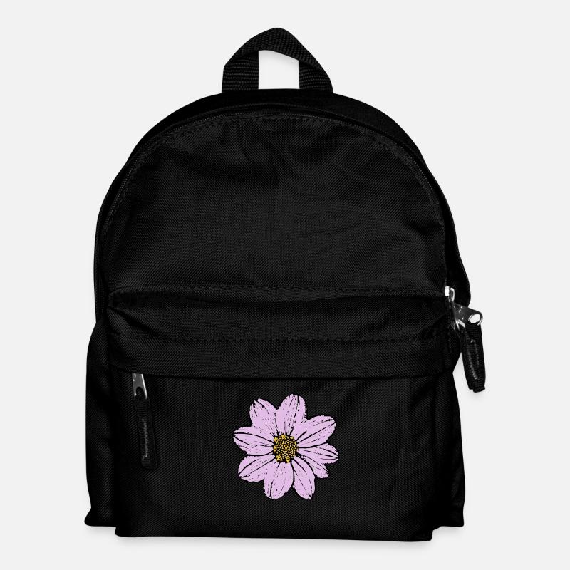 Blume Blüte pastell violett flieder - Kinder Rucksack - Schwarz