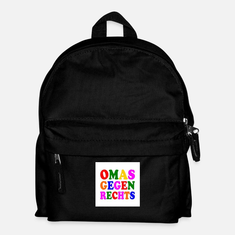 Omas gegen rechts - Kinder Rucksack - Schwarz