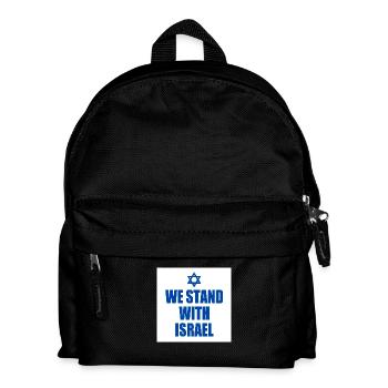 We stand with israel - Sac à dos Enfant - noir - Devant