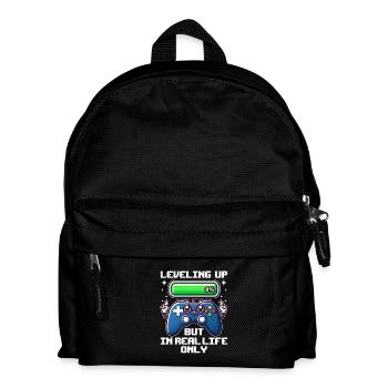 MONTER DE NIVEAU, MAIS DANS LA VRAIE VIE UNIQUEMENT - Sac à dos Enfant - noir - Devant