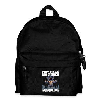 TINY PAWS BIG PUNCH - TECKEL ET GORILLE - Sac à dos Enfant - noir - Devant