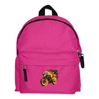 Motorrad,motorcycle,dirkbike motocross - Kinder Rucksack - Fuchsia - Vorne