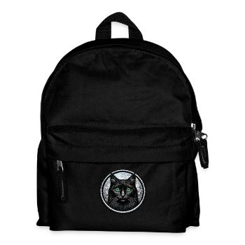 Mystical black cat motif – elegant graphics - Kids' Backpack - black - Front