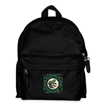 Retro-Frosch - Kinder Rucksack - Schwarz - Vorne