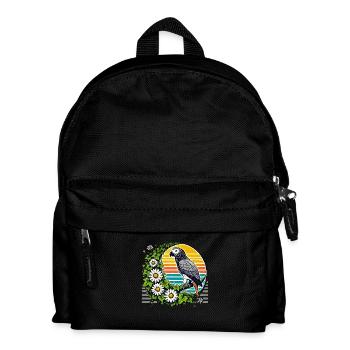 African Grey Parrot - Kids' Backpack - black - Front