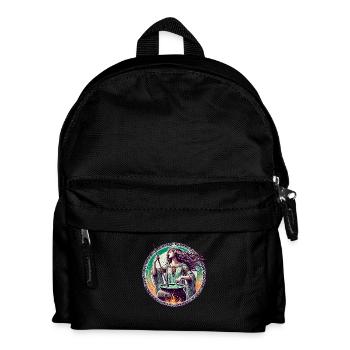 Vintage Hexe - Kinder Rucksack - Schwarz - Vorne