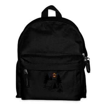 Zelt Lagerfeuer Camping - Kinder Rucksack - Schwarz - Vorne
