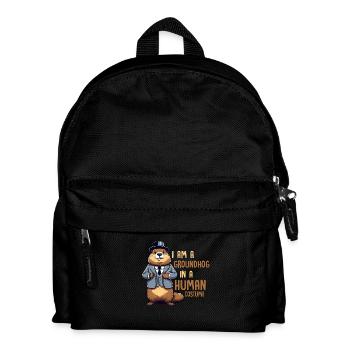 I Am A Groundhog In A Human Costume Rodent Animal - Kids' Backpack - black - Front