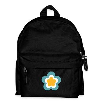 70s Flower Pattern Retro Hippie Flowers Power - Kids' Backpack - black - Front