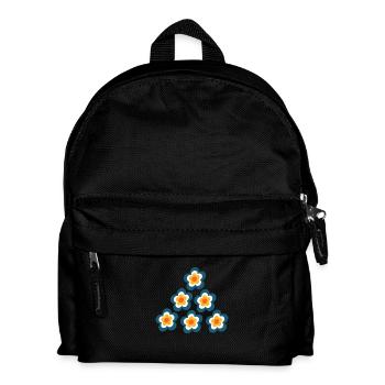 70s Flower Pattern Retro Hippie Flowers Power - Kids' Backpack - black - Front