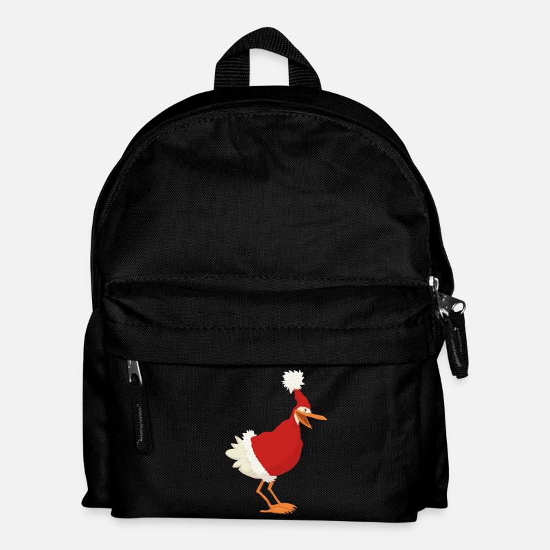 Weihnachtshuhn - Kinder Rucksack - Schwarz