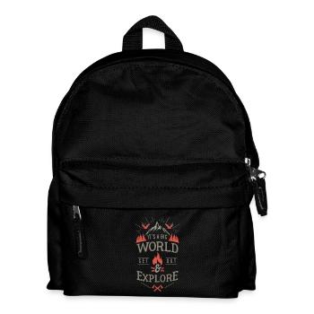 get out & explore - Kids' Backpack - black - Front