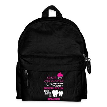 Zahnarzthelferin - Kinder Rucksack - Schwarz - Vorne