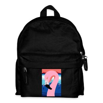Sunset Flamingo - Kids' Backpack - black - Front