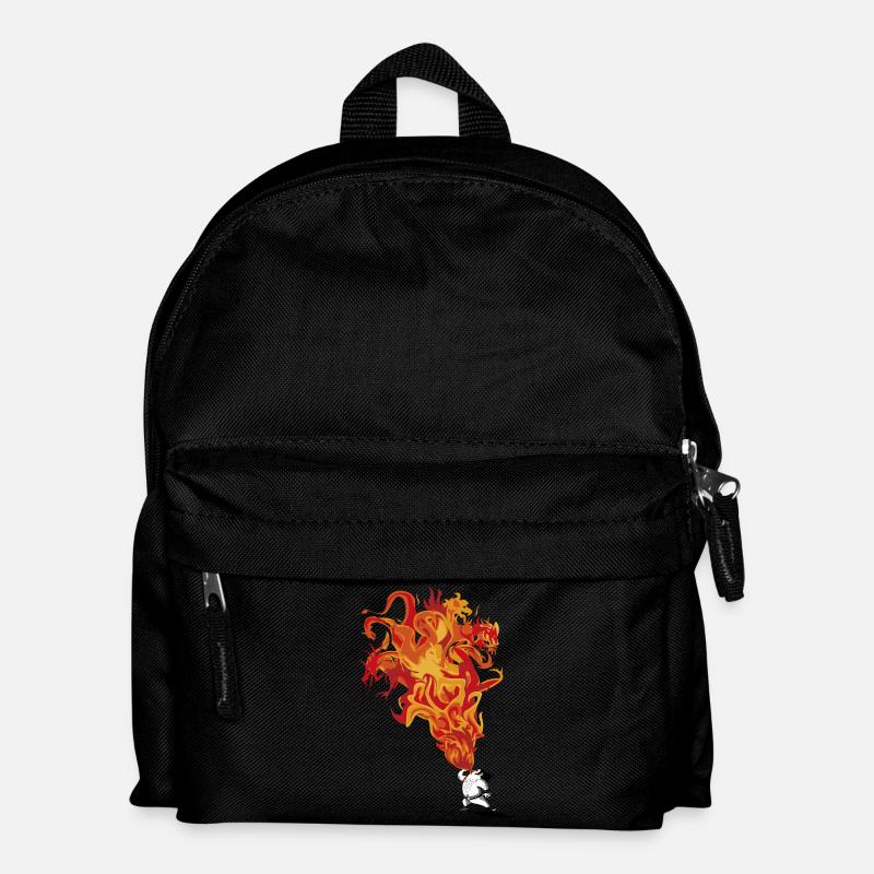 Feuerschlucker - Kinder Rucksack - Schwarz
