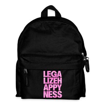 Legalize Happiness T-Shirt - Kinder Rucksack - Schwarz - Vorne