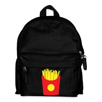 french fries french fries fastfood fast food13 - Kids' Backpack - black - Front
