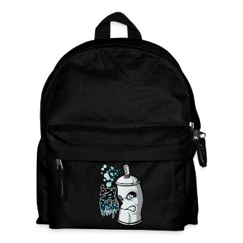 Spray und Graffiti - Kinder Rucksack - Schwarz - Vorne