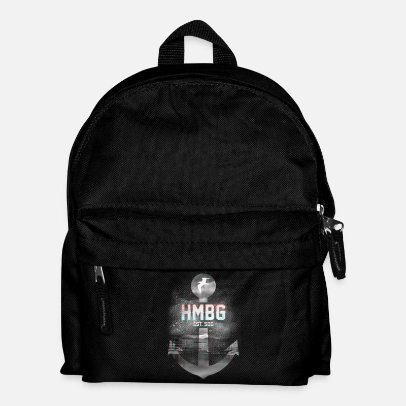 HAMBURG - Kinder Rucksack - Schwarz