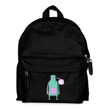 Boom Bär Grün - Kinder Rucksack - Schwarz - Vorne