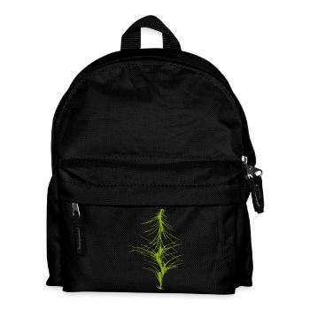 Abstraktes Bild / grün / Muster / Linie - Kinder Rucksack - Schwarz - Vorne