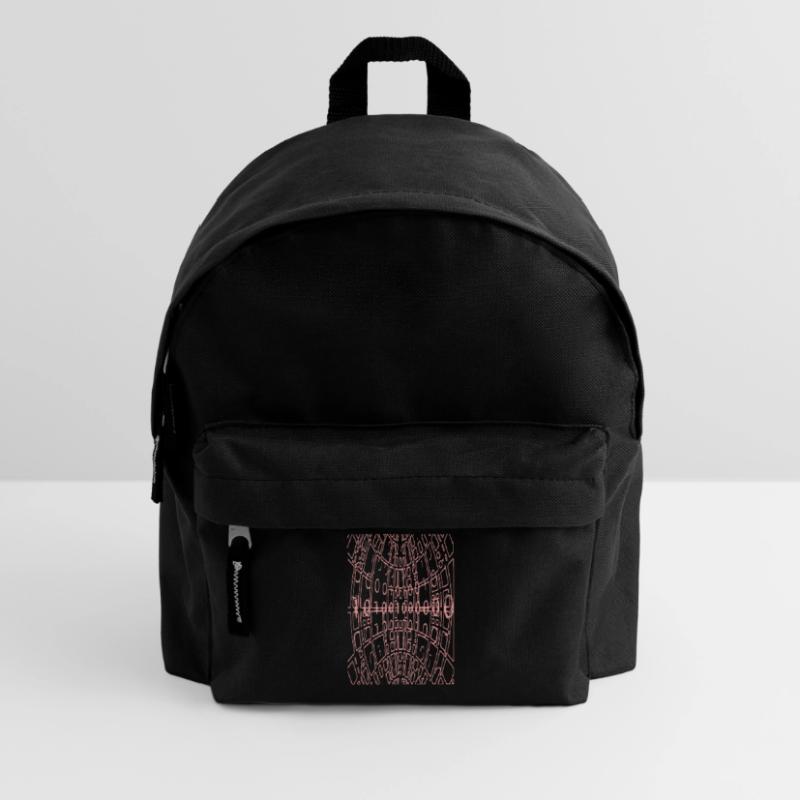 Binary Code Abstract (pink) Kids' Backpack