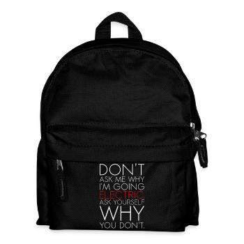 Dont ask me why I am going electric Elektroauto EV - Kinder Rucksack - Schwarz - Vorne