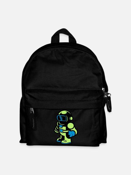Cartoon Spaceman Astronaut - Kids' Backpack - black