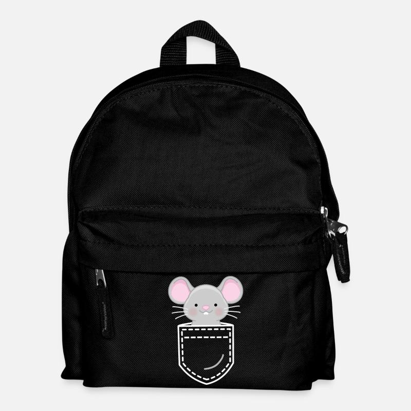 Maus Mäuse - Kinder Rucksack - Schwarz